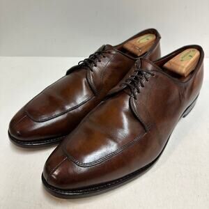 RESOLED Allen Edmonds Delray Split Toe Derby Blucher Brown Calf Made in USA 12